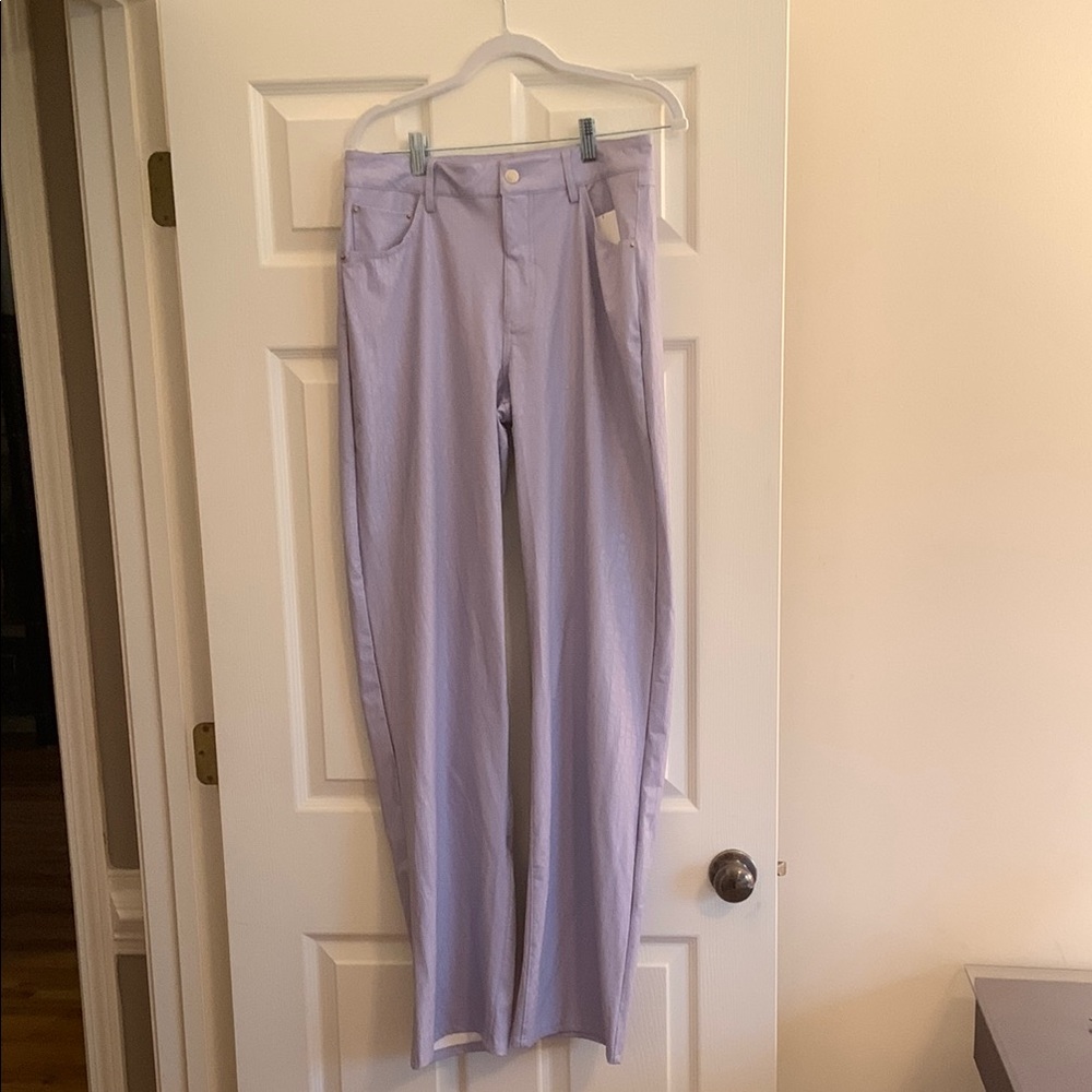 Naked Wardrobe Lilac “Leather” Pants